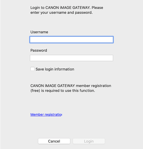 how to connect camera through canon image gateway